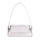 Jiusely Y2k Metallic Geldbörse Hobo Tasche Weibliche Unterarmtasche Damen Silber...