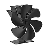 Tubiaz 6 Blättern Kaminventilator, Ofenventilator hitzebetrieben， Kamin Ofen...
