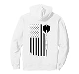 Amerikanische Dartscheibe mit USA-Flagge Pullover Hoodie