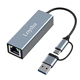 USB C auf Ethernet Adapter, USB 3.0 zu RJ45 1000Mbps Ethernet LAN Netzwerkadapter,...