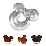 DIKARIYA Tortenring Edelstahl Set, 3er Mickey Backform Mouse Kuchenring Backrahmen Cake...