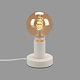 BRILONER - Nachttischlampe Retro mit Kabelschalter, E27 Fassung, max. 10 Watt,...
