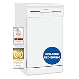 Exquisit Geschirrspüler, 9 Maßgedecke, Spülmaschine 45 cm, Power+, ECO-Modus,...