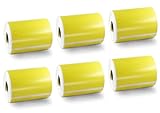 BETCKEY - 6 Rollen Gelb Versandetiketten (Extragroß) Kompatibel mit DYMO S0904980, 104mm...