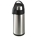 axentia Airpot in Silber, Pumpkanne aus rostfreiem Edelstahl, Volumen: ca. 5 L, 19 x 19 x...
