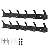 AUXHCYL 2 Stück Kleiderhaken Wand mit 6 Haken, Hakenleiste Garderobe für...