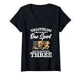 Damen Triathlon Triathlonrad Triathleten Fahrrad Schwimmen Laufen T-Shirt mit...