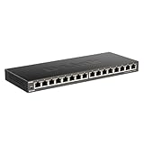 D-Link DGS-1016S 16-Port Unmanaged Gigabit Switch (ohne Lüfter, Low Profile...