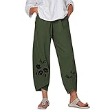 Jogging Hose Damen Solide Freizeithose für Damen, Bedruckte Hose, elastische...