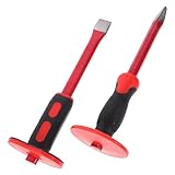 Mikinona Robustes Steinmeißel Set mit Flachem und Spitzem Kopf aus Chrom-vanadium-stahl...