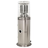 Zelsius Edelstahl Heizstrahler Graz | Ø 43 x (H) 152 cm | 10 kW | Terrassenheizer, Gas...