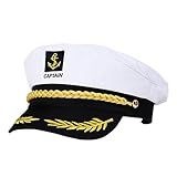 Kapitänsmütze für Erwachsene, Yacht Matrosenmütze, Verstellbare Marine MüTze, Schiff...