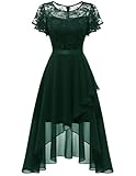 Wedtrend Cocktailkleider Damen Elegant Vokuhila Abendkleid Damen Spitze Chiffonkleid...