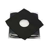 50 St. LP Schallplatten Innenhüllen schwarz mit Eckschnitt gefüttert Vinyl LP Maxi...