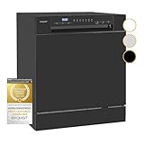 Exquisit Tischgeschirrspüler GSP508-030D schwarz | Spülmaschine 55 cm freistehend |...