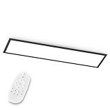 EGLO LED Deckenleuchte Bottazzo, Deckenlampe 100x25 cm, Panel ultraflach aus Aluminium,...