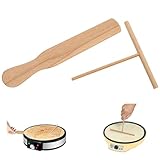 Funngy Crepes Verteiler aus Holz,2 PCS Crepes Verteiler Crepe Vertiler Set Spachtel für...