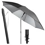 Menz Sonnenschirm Balkon + Sonnenschirmhülle - UV50+ Strandschirm 180 cm, Balkonschirm...