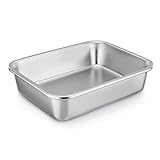 Homikit Auflaufform, Edelstahl Rechteckig Backform Kuchenform Ofenform Groß,...