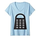 Damen Küchenkäsereibe T-Shirt mit V-Ausschnitt