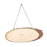 INOOMP 2 STÜCK Teiliges Natürliche Holzscheiben mit Rinde Vielseitige DIY holzplättchen...