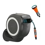 Gardena Wand-Schlauchbox RollUp M 20 m: Flexible Bewässerung für mittelgroße Gärten,...