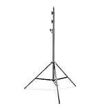 Walimex pro WT-420 Lampenstativ 420cm - Lichtstativ mit Federdämpfung, Höhe...