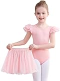 Comfyouth Ballettkleidung Ballettkleid Mädchen Rüschenärmeliger Ballett Turnanzug mit...