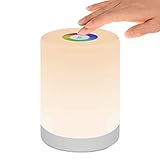 DIWUJI Nachttischlampe Touch Dimmbar, LED Smart NachtLicht Stimmungslicht...