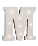 Out of the Blue 57/6086 - Holz Buchstabe 'M' beleuchtet mit 9 LED Lichtern,...
