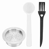 Kaffeekapsel-Löffel-Bürsten-Set, Ersatz, Wiederverwendbarer Edelstahl-Kaffeefilter, MIO...
