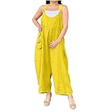EMATOP warehouse deals angebote Lässig Arbeitshose Damen Sommer Lang Latzhose Baumwolle...