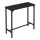 EUGAD Bartisch schwarz, Stehtisch, Küchentisch, Bar Tisch schmal,...