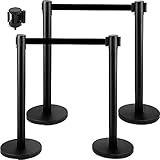 VEVOR Personenleitsystem 4 Ständer, 90 cm Gesamthöhe VIP Absperrung mit Vierwegadapter,...