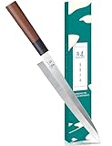 SHANGDAO Sashimi-Sushi-Messer 25 cm, japanisches Yanagiba-Messer zum Schneiden von...