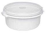 Emsa 450151200 Mikrowellentopf mit Deckel, 1,5 Liter, Kunststoff, Weiß, Micro...