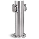 Garten Energiesäule für außen mit 2 Steckdosen für 230V - Steckdosensäule...
