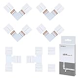 LED Eckverbinder, T- Form Strip Verbinder, 10mm 4 Polig RGB 5050 Streifen Ecke,...