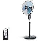 Brandson - Standventilator mit Fernbedienung Standlüfter - Ventilator höhenverstellbarer...
