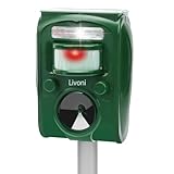 Livoni Katzenschreck Füchse Repellers, Ultraschall Solar Batteriebetriebene Tier...
