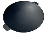 Grillfürst Wok Pfanne XL aus Gusseisen Ø 38 cm - mit zwei Griffen - Grillwok -...