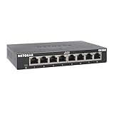 NETGEAR GS308 LAN Switch 8 Port Netzwerk Switch (Plug-and-Play Gigabit Switch...