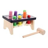 BESTonZON Holzspielzeug für Kleinkinder Klopfbank mit Tieren Lernspielzeug Hand Augen...