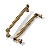 khtumeware Schubladengriffe aus antikem Messing, 12,7 cm, Vintage-Stil, massive...