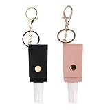 Händedesinfektionshalter 2 PCs 30 ml Lecksicherer Schlüsselbund mit Clip-, Nachfüll-...