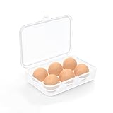 RoseFlower Eierbox 6 Eier, Eier Transportbox, Eierbox Kunststoff Eierdose,...