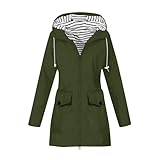 yiouyisheng Übergangsjacke Damen Regenjacke Wasserdicht Outdoorjacke Mit Kapuze...