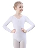 FONLAM Balletttrikot Mädchen Ballettkleidung Turnanzug Mädchen Langarm...