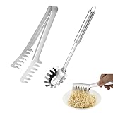 JOYOLA 2 Stück Edelstahl Pasta Löffel, Spaghetti Server Set Spaghetti Löffel...