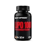 Body Attack LIPO 100-120 Kapseln - Mit Lipocholine®, 200 mg Koffein, Ginseng & Grüner...